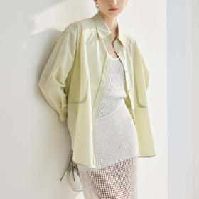 「K」洛诗琳11518胶原蛋白亲肤马卡龙色一手长翻领衬衫女382