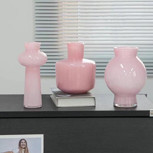 SY简约现代粉色云塔琉璃花瓶网红感客厅餐桌芍药插花摆件 商品图1