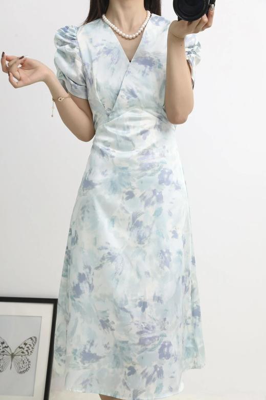 LPIUTY品牌直发！鸢尾漫蓝~印花连衣裙 C148282 商品图1