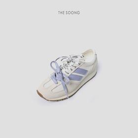 THESOONG"鸳鸯阿甘鞋"70s'复古牛京撞色字母薄底百搭德训鞋HWXZ7182