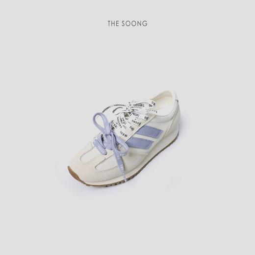 THESOONG"鸳鸯阿甘鞋"70s'复古牛京撞色字母薄底百搭德训鞋HWXZ7182 商品图0