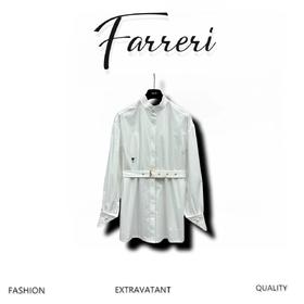 D家 25早春新款 立领收腰衬衫