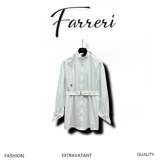 D家 25早春新款 立领收腰衬衫 商品图0