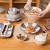 【隔离青花餐盘】日式和风青花陶瓷釉下彩餐盘子家用餐具复古风长方盘鱼盘陶瓷盘 商品缩略图3