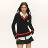 Ariseism 美式复古学院风假两件长袖针织衫女春季新款上衣 商品缩略图3
