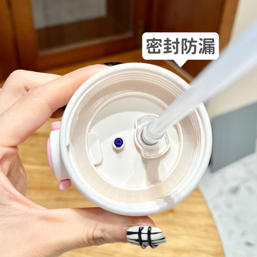 高颜值小学生儿童吸管保温杯便携可斜挎水杯女生网红吸管杯保冷杯冷水杯 商品图2