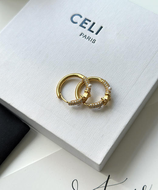 现货 THS-无 赛琳家 黄铜合金点珠凯旋门饰品 项链 耳饰 3色 CU1307 商品图8