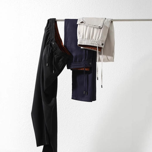 意大利轻奢！Z系列高端亚麻天丝莱赛尔春夏款男士垂坠简约休闲裤！ 商品图2