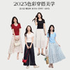 【专属特价】熙世界U领短袖t恤女夏季2025年新款基础百搭修身显瘦正肩短款上衣 商品缩略图2
