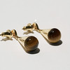 含晖·水滴系列耳坠 18K镀金-天然虎眼石 商品缩略图5