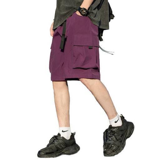 【冰丝工装短裤】夏季情侣新款 潮牌宽松潮牌薄款阔腿运动休闲五分裤  商品图4