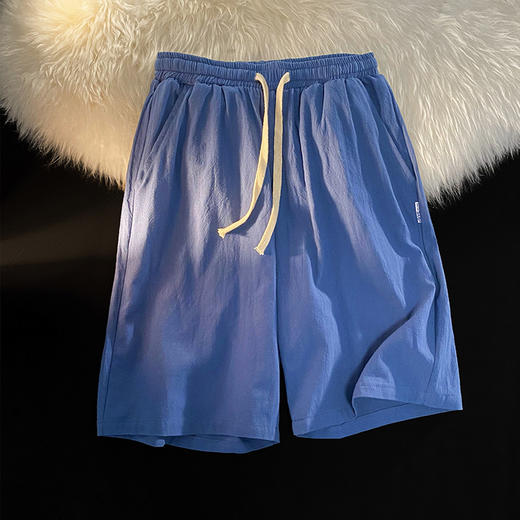 【薄款棉麻短裤男士】休闲运动宽松冰丝速干五分裤子 沙滩亚麻中短裤 商品图9