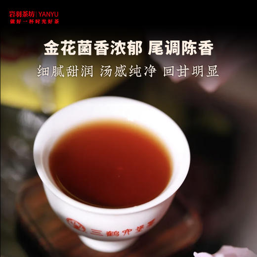 三鹤六堡茶散茶(金花2025)特级高山黑茶广西梧州茶厂菌花香200g 商品图3