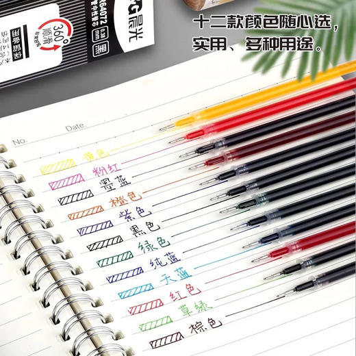 晨光AGR64072中性替芯/0.38MM/全针管/颜色到店自选或备注发货 商品图2