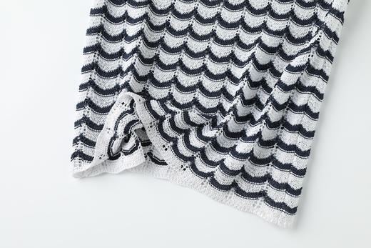 【和纸纱条纹背心】甄选和纸混纺纱线，质地轻盈，光泽柔和干爽的质感JZ2543-CC 商品图10