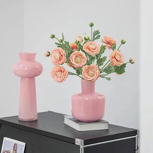 SY简约现代粉色云塔琉璃花瓶网红感客厅餐桌芍药插花摆件 商品图14