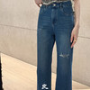 【卖完下架】良木礼良木礼直筒破洞牛仔裤（98230） 商品缩略图2