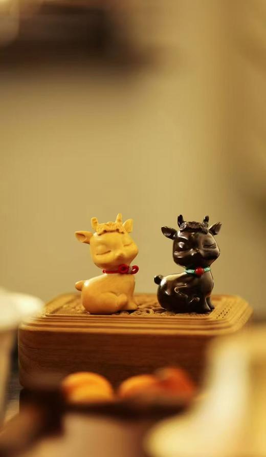 一路平安°紫光檀/黄杨木小摆件/把件 商品图0