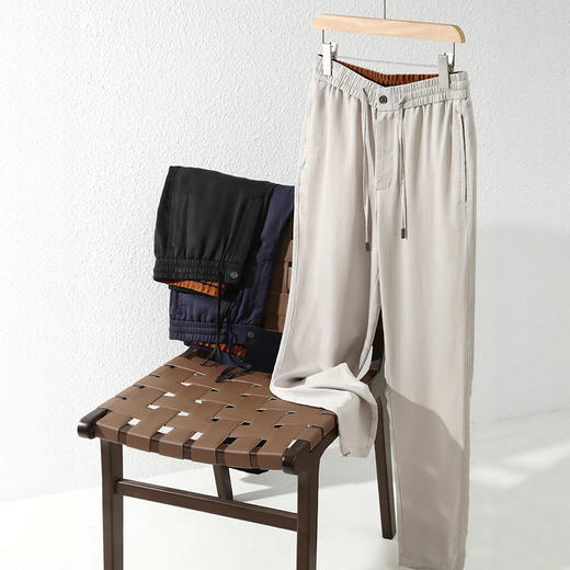 意大利轻奢！Z系列高端亚麻天丝莱赛尔春夏款男士垂坠简约休闲裤！ 商品图3