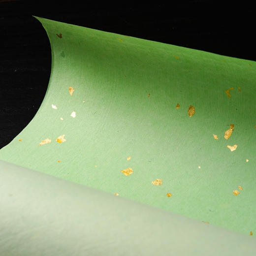 70-80年代西武荣宝斋雨雪冷金笺(单张销售，鲜绿色) 商品图6