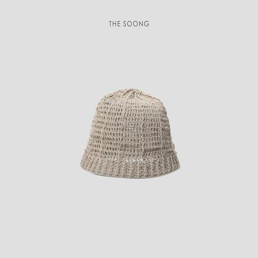 THESOONG纯手工编织亚麻棉镂空百搭抗起球针织帽子HWMZ7260 商品图5