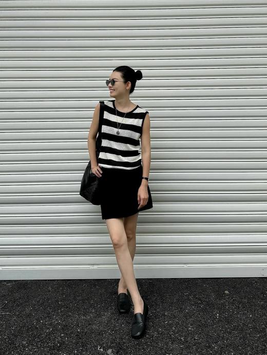 THESOONG"老钱系列"纯亚麻轻凉舒适提臀显瘦中腰短裙HWQZ7258 商品图2