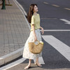 【专属特价】熙世界肌理针织提花T恤女短袖2025夏季新款法式气质正肩体恤上衣 商品缩略图4