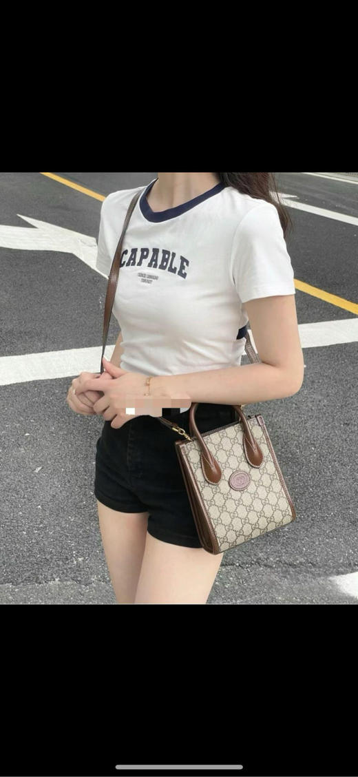 GUCCI 老花 琴谱 mini 托特 商品图2