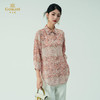 乔万尼新品100%真丝度假风印花宽松清凉衬衫上衣ED2C543 商品缩略图2