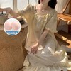 【每一天都是元气满满的少女】带胸垫睡裙夏季甜美公主风薄款云朵棉短袖少女睡衣裙家居服可外穿。ry 商品缩略图0
