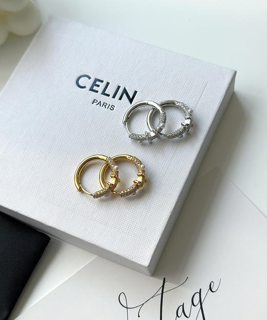 现货 THS-无 赛琳家 黄铜合金点珠凯旋门饰品 项链 耳饰 3色 CU1307 商品图5