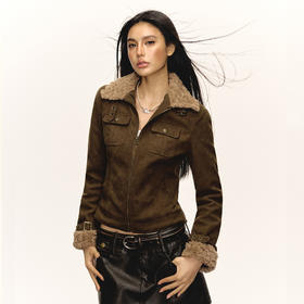 Ariseism  美式高级感美拉德短款修身工装棉衣外套女冬季新款棉服