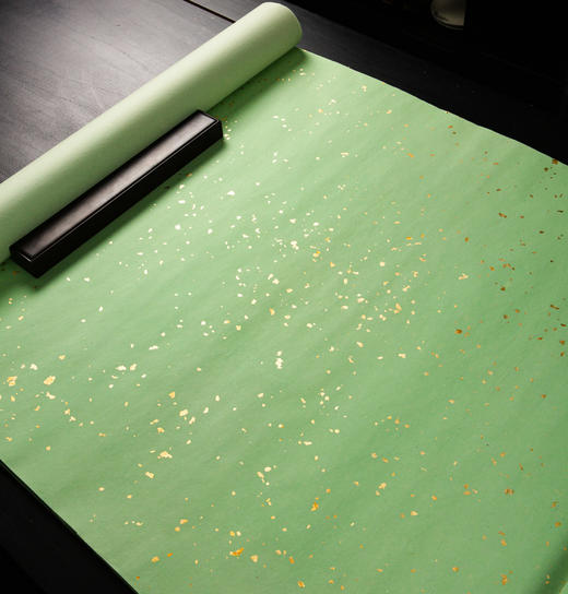 70-80年代西武荣宝斋雨雪冷金笺(单张销售，鲜绿色) 商品图8