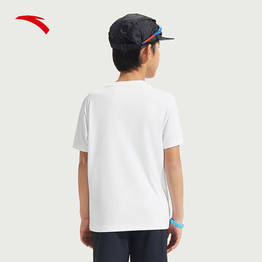 安踏少年安踏青少年夏季上装水冷薄荷针织短袖衫T恤男352525118 商品图3