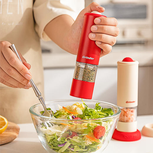 摩登主妇电动胡椒研磨器厨房家用黑胡椒粉粒调料瓶海盐花椒研磨瓶 商品图0