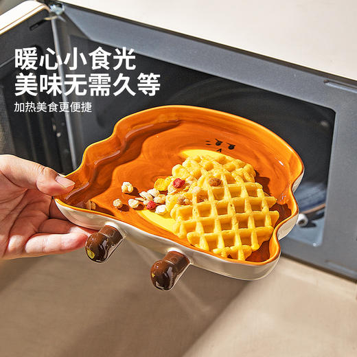 摩登主妇釉下彩盘子家用菜盘一人食可爱餐具漂亮的水果甜品早餐盘 商品图3