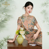 乔万尼新品新中式温婉典雅旗袍100%真丝连衣裙ED2E417 商品缩略图3
