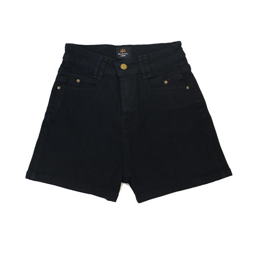 半身缘女裤 夏季宽松薄款棉弹A字包臀百搭牛仔三分短裤DS503 商品图7