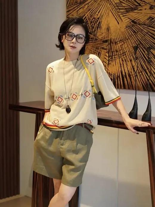 LPIUTY品牌直发！老钱风精致刺绣短袖 C067810 商品图0