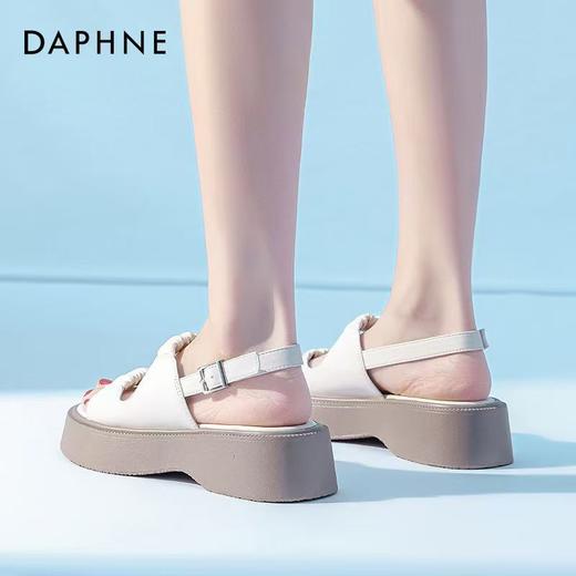 【店主专享限量福利款】达芙妮夏季一字带厚底百搭防滑凉鞋拖鞋3023303011 商品图4