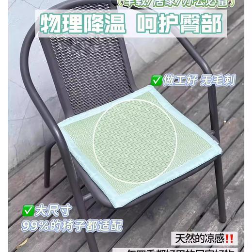 严选 | 瑶辰艾草养生凉感坐垫 天然凉感 久坐不闷 坐灸养生多场景适用 山姆/宜家同款藤席 商品图5