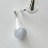 含晖·水滴系列耳坠 亮面银-天然蓝玛瑙 商品缩略图4