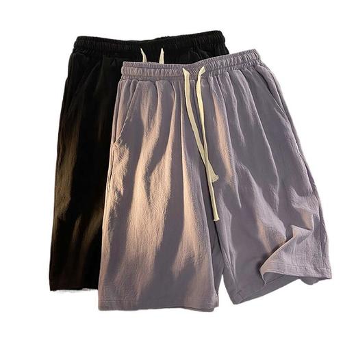 【薄款棉麻短裤男士】休闲运动宽松冰丝速干五分裤子 沙滩亚麻中短裤 商品图4
