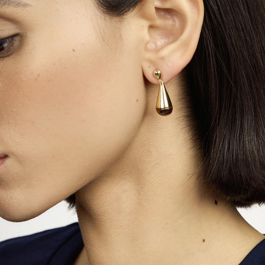 含晖·水滴系列耳坠 18K镀金-天然虎眼石 商品图9