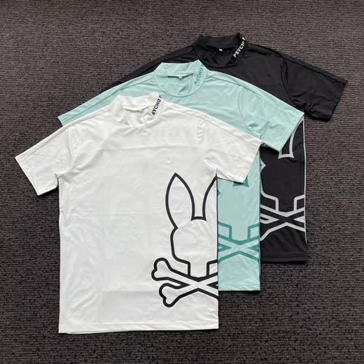 正品日单骷髅兔男款高尔夫短袖体恤，快干透气。
三个色，尺码S M L
S 胸围98 M 胸围102 L 胸围106 商品图0