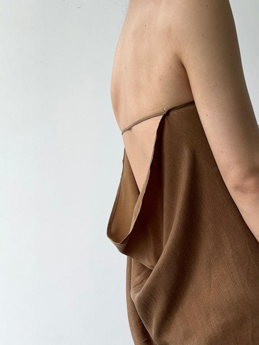 ranyepersonal｜抹胸铜氨棕色连衣裙 [ 棕TOUCH24DR06-1 ] 商品图7