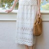 玳莎镂空绣花半身裙2025年夏季新款优雅气质百搭中长款松紧腰裙子  FB34306 商品缩略图3
