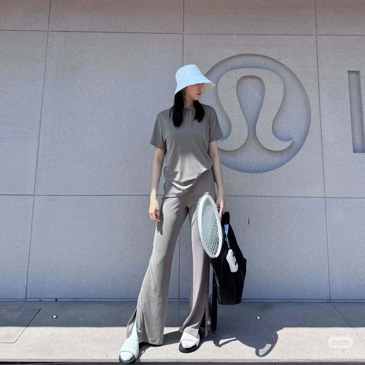 「K」洛诗琳12510凉感垂感喇叭裤2025夏季新款侧开叉休闲长裤0277 商品图0