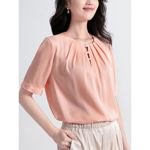 「高货oyg」全新升级【铂金会员339/天猫459/差价120】(05716)洛诗琳法式气质真丝衬衫2025年新款桑蚕丝宽松显瘦上衣 商品图0