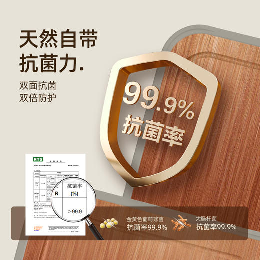 【超模君精选】kimscook菜板乌檀木防霉抗菌家用食品级砧板双面厨房水果刀板案板 商品图4